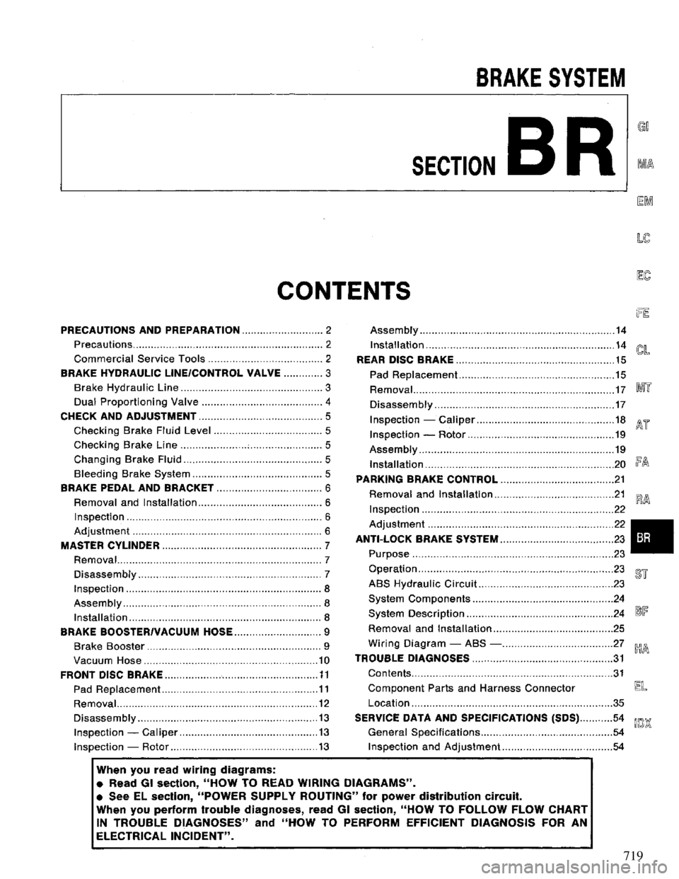 NISSAN PRIMERA 1995  Service Repair Manual 719 