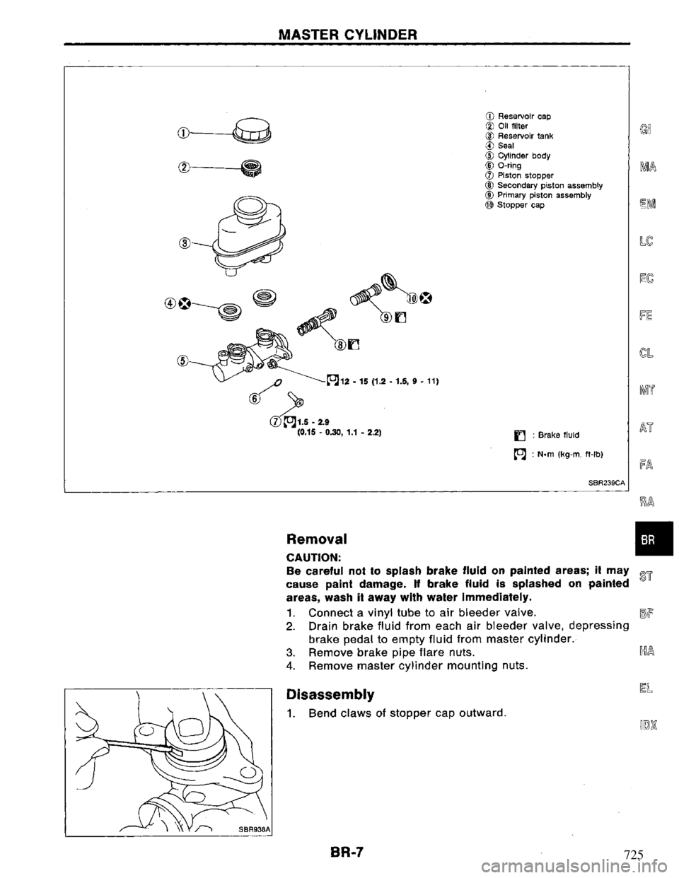 NISSAN PRIMERA 1995  Service Repair Manual 725 