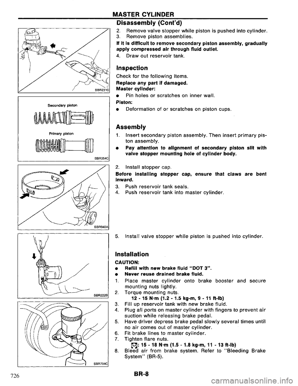 NISSAN PRIMERA 1995  Service Repair Manual 726 