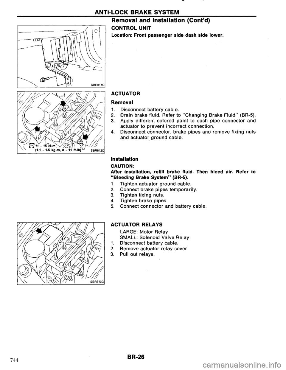 NISSAN PRIMERA 1995 Service Repair Manual 744 NISSAN PRIMERA 1995 Service Repair Manual 744
