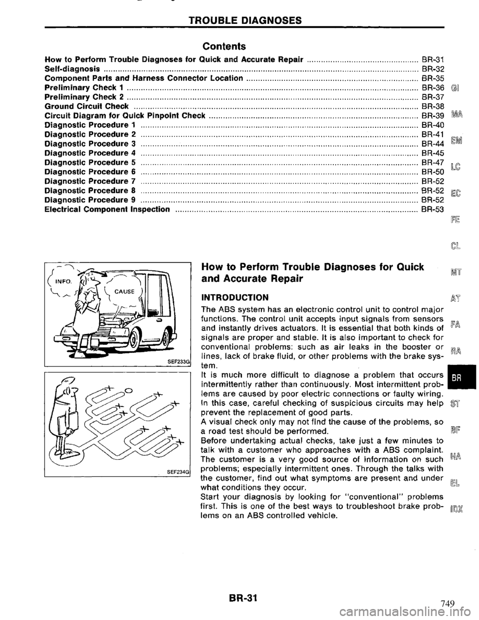 NISSAN PRIMERA 1995 Service Repair Manual 749 NISSAN PRIMERA 1995 Service Repair Manual 749