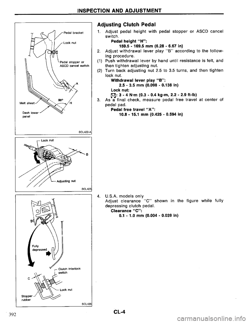 NISSAN PRIMERA 1995 Service Repair Manual 392 NISSAN PRIMERA 1995 Service Repair Manual 392