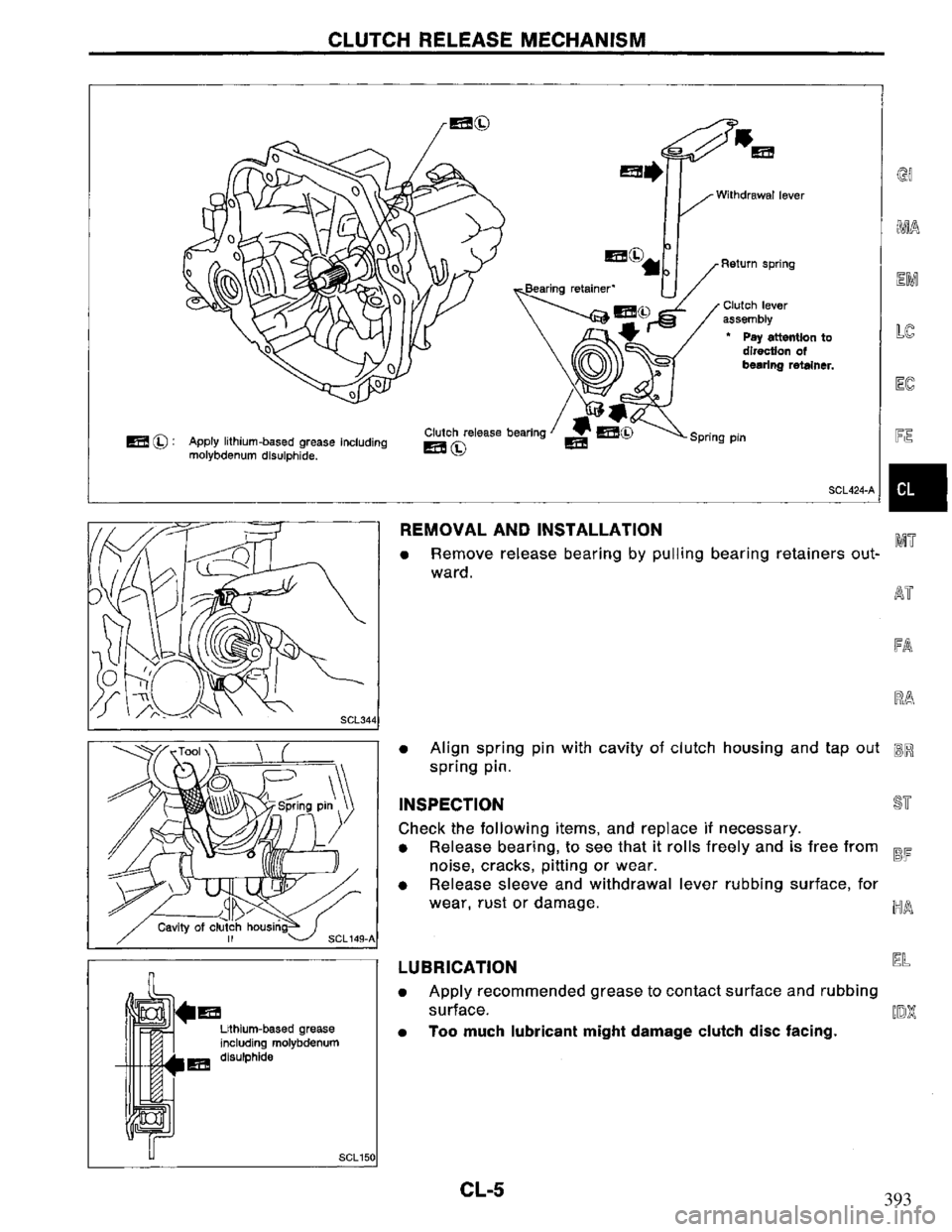 NISSAN PRIMERA 1995 Service Repair Manual 393 NISSAN PRIMERA 1995 Service Repair Manual 393