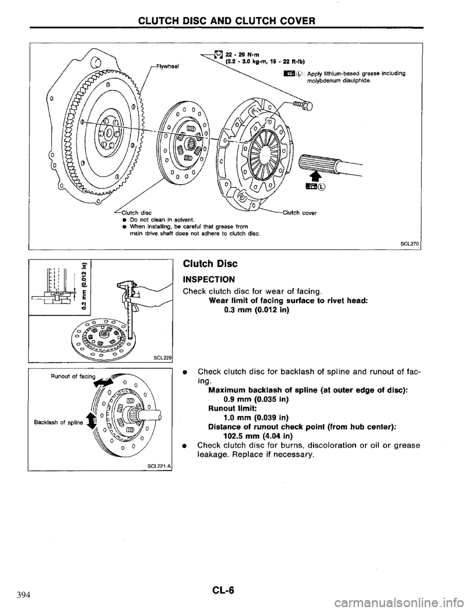 NISSAN PRIMERA 1995 Service Repair Manual 394 NISSAN PRIMERA 1995 Service Repair Manual 394