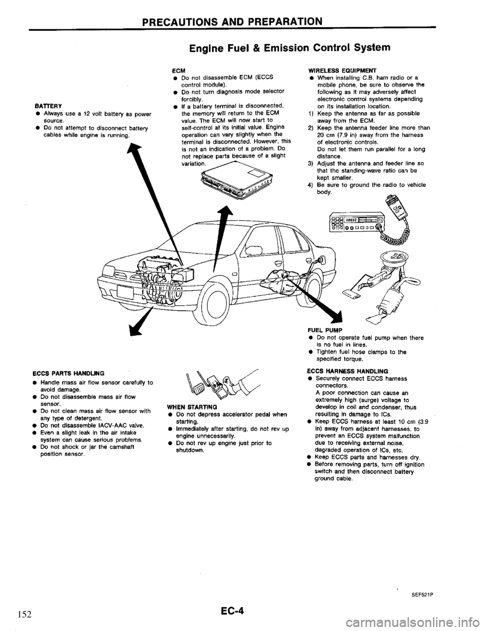 NISSAN PRIMERA 1995 Service Repair Manual 152 NISSAN PRIMERA 1995 Service Repair Manual 152