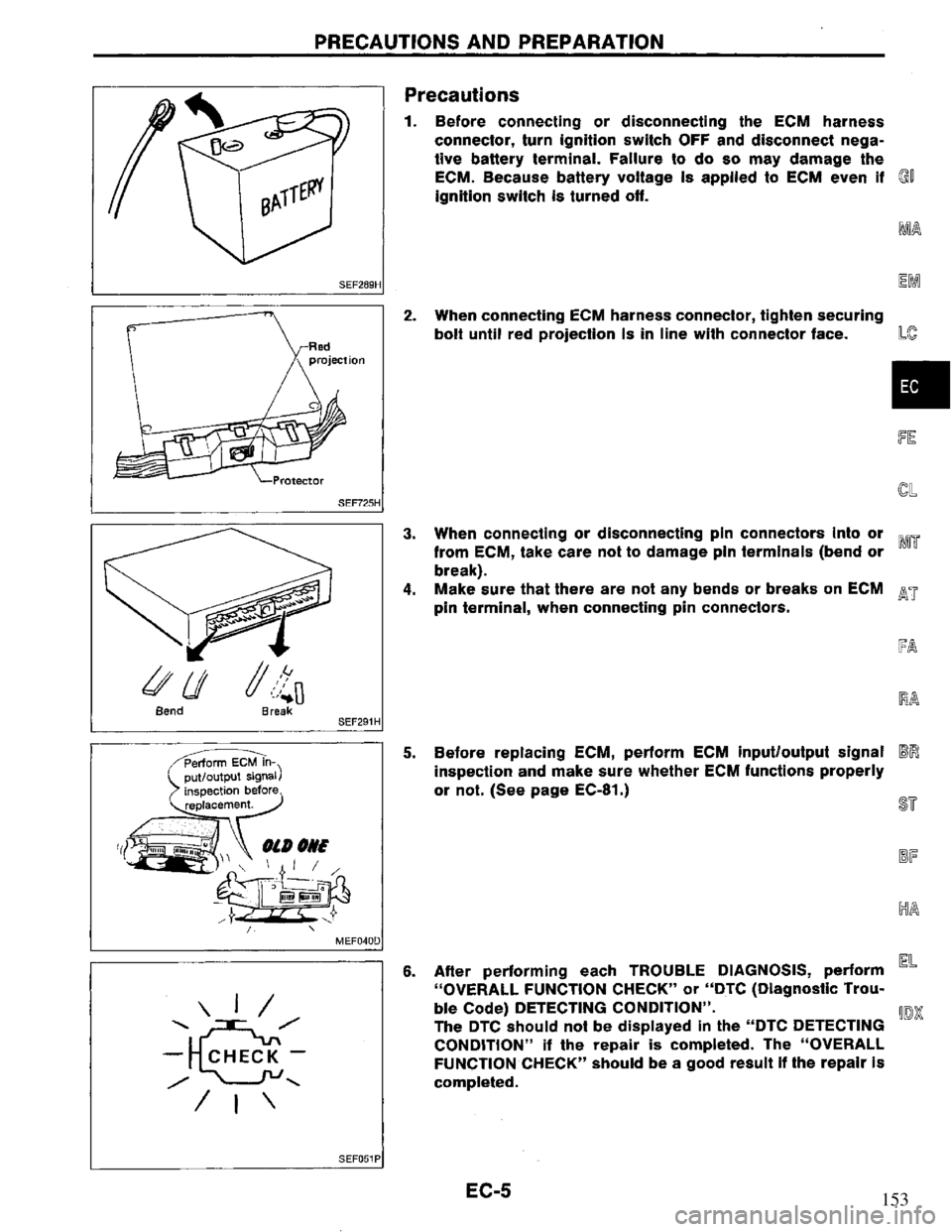 NISSAN PRIMERA 1995 Service Repair Manual 153 NISSAN PRIMERA 1995 Service Repair Manual 153