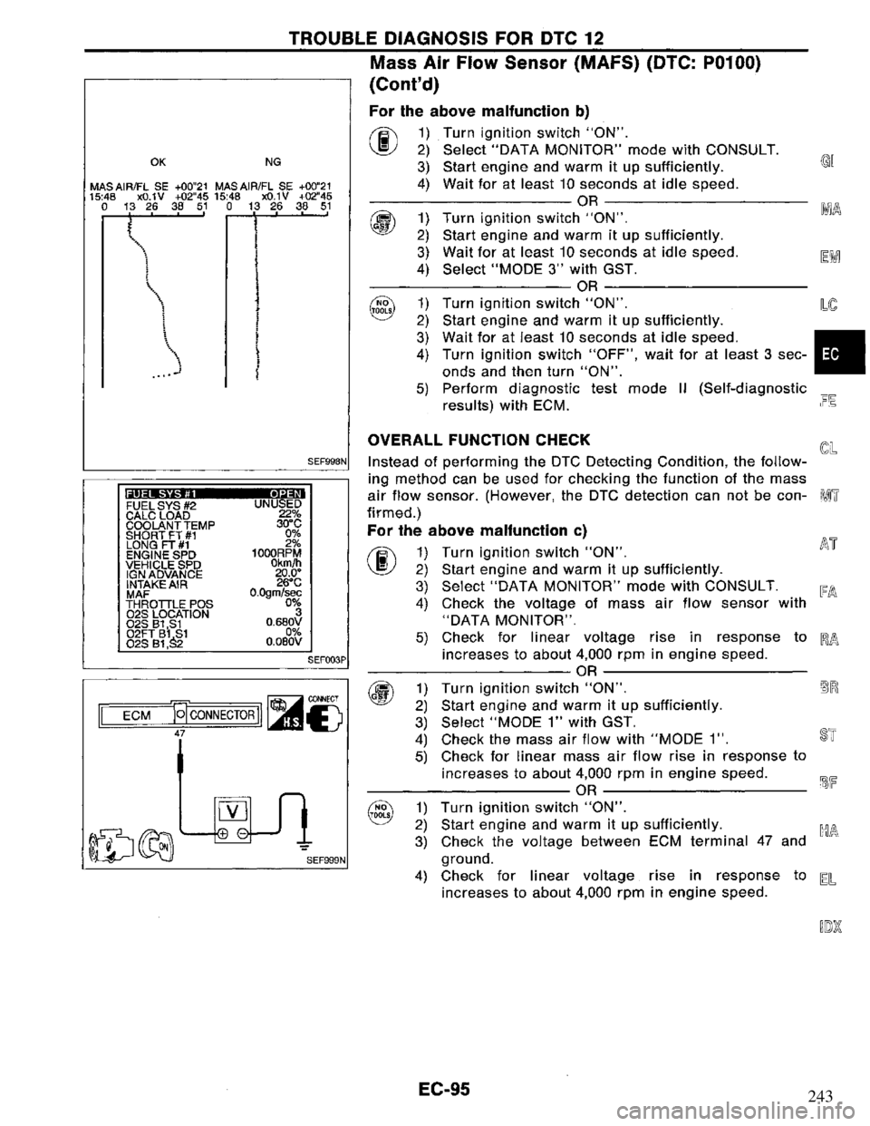 NISSAN PRIMERA 1995 Service Repair Manual 243 NISSAN PRIMERA 1995 Service Repair Manual 243