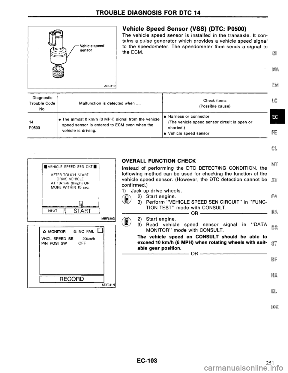 NISSAN PRIMERA 1995 Service Repair Manual 251 NISSAN PRIMERA 1995 Service Repair Manual 251