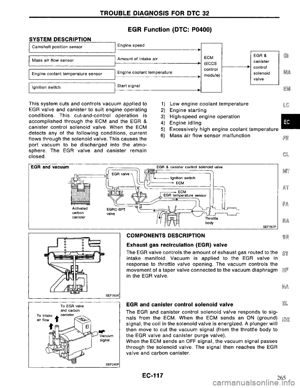NISSAN PRIMERA 1995  Service Repair Manual 265 