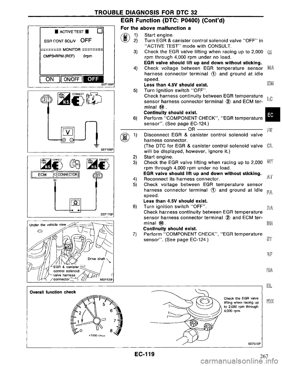 NISSAN PRIMERA 1995  Service Repair Manual 267 