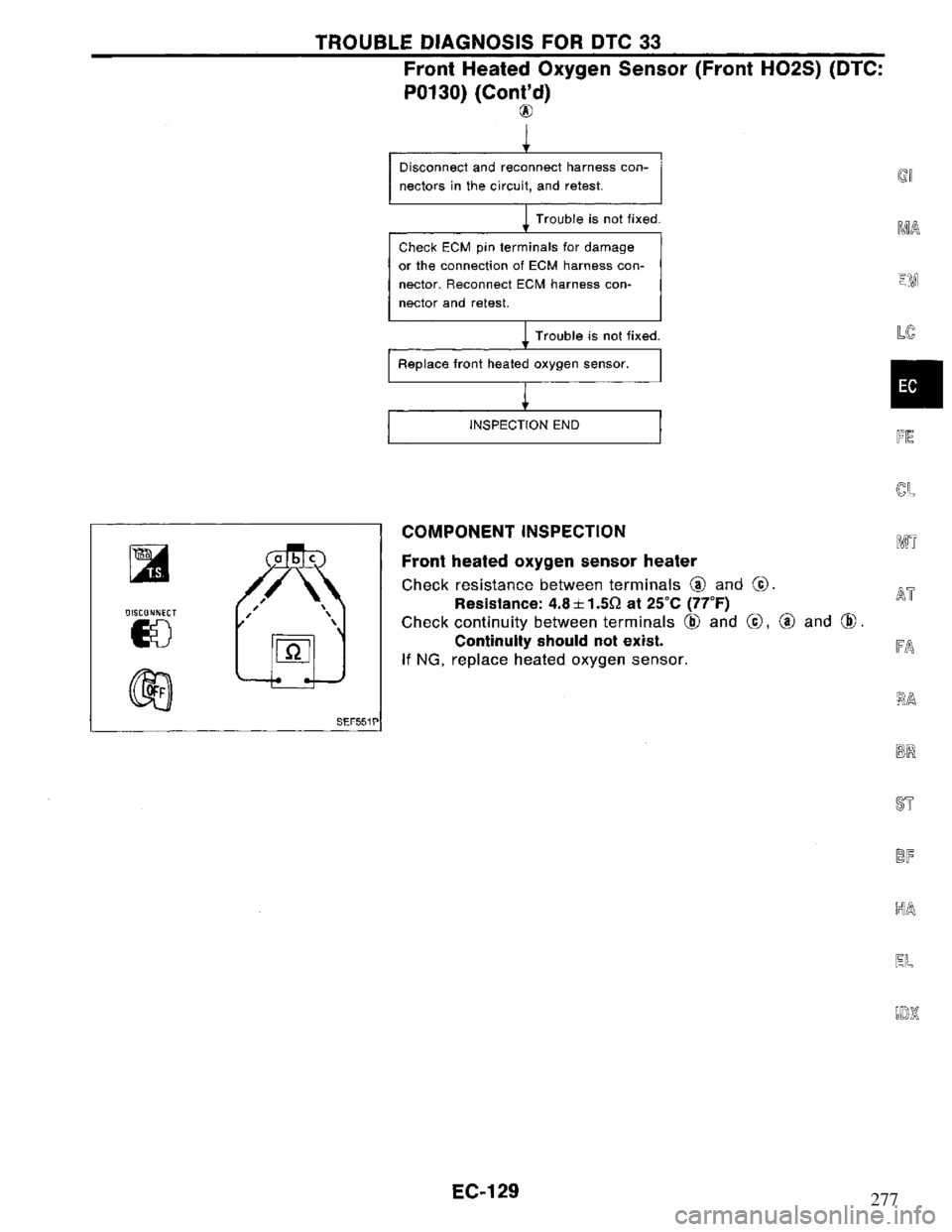 NISSAN PRIMERA 1995  Service Repair Manual 277 