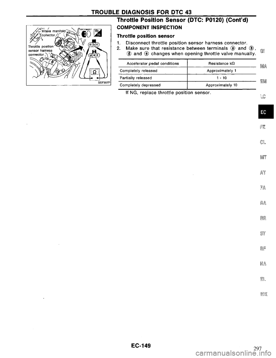 NISSAN PRIMERA 1995  Service Repair Manual 297 
