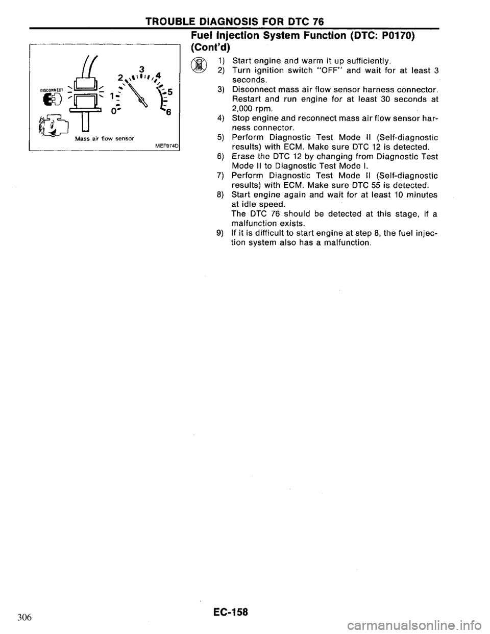 NISSAN PRIMERA 1995 Service Repair Manual 306 NISSAN PRIMERA 1995 Service Repair Manual 306