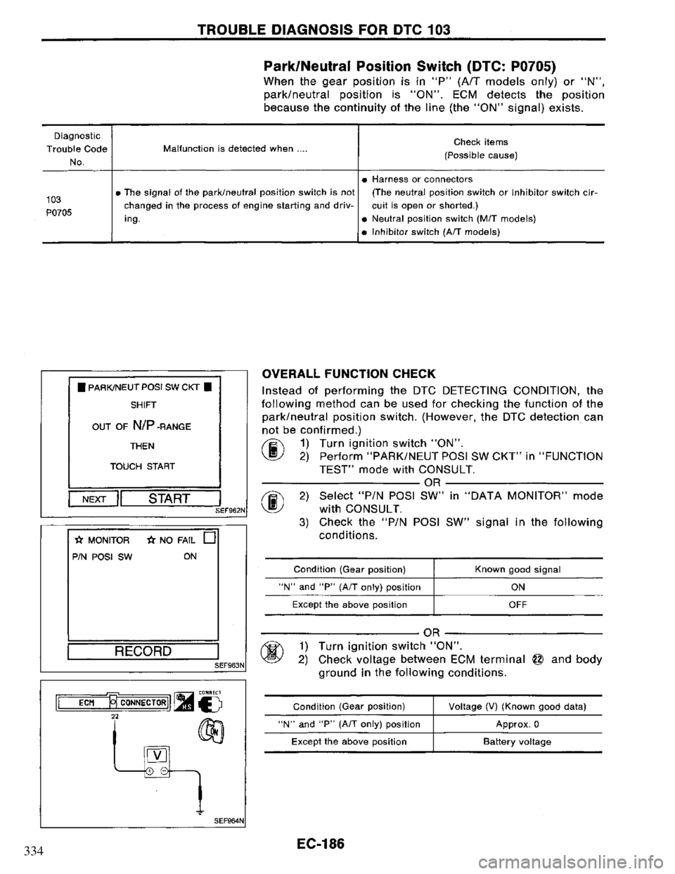 NISSAN PRIMERA 1995 Service Repair Manual 334 NISSAN PRIMERA 1995 Service Repair Manual 334