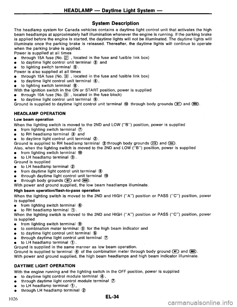NISSAN PRIMERA 1995 Service Repair Manual 1026 NISSAN PRIMERA 1995 Service Repair Manual 1026