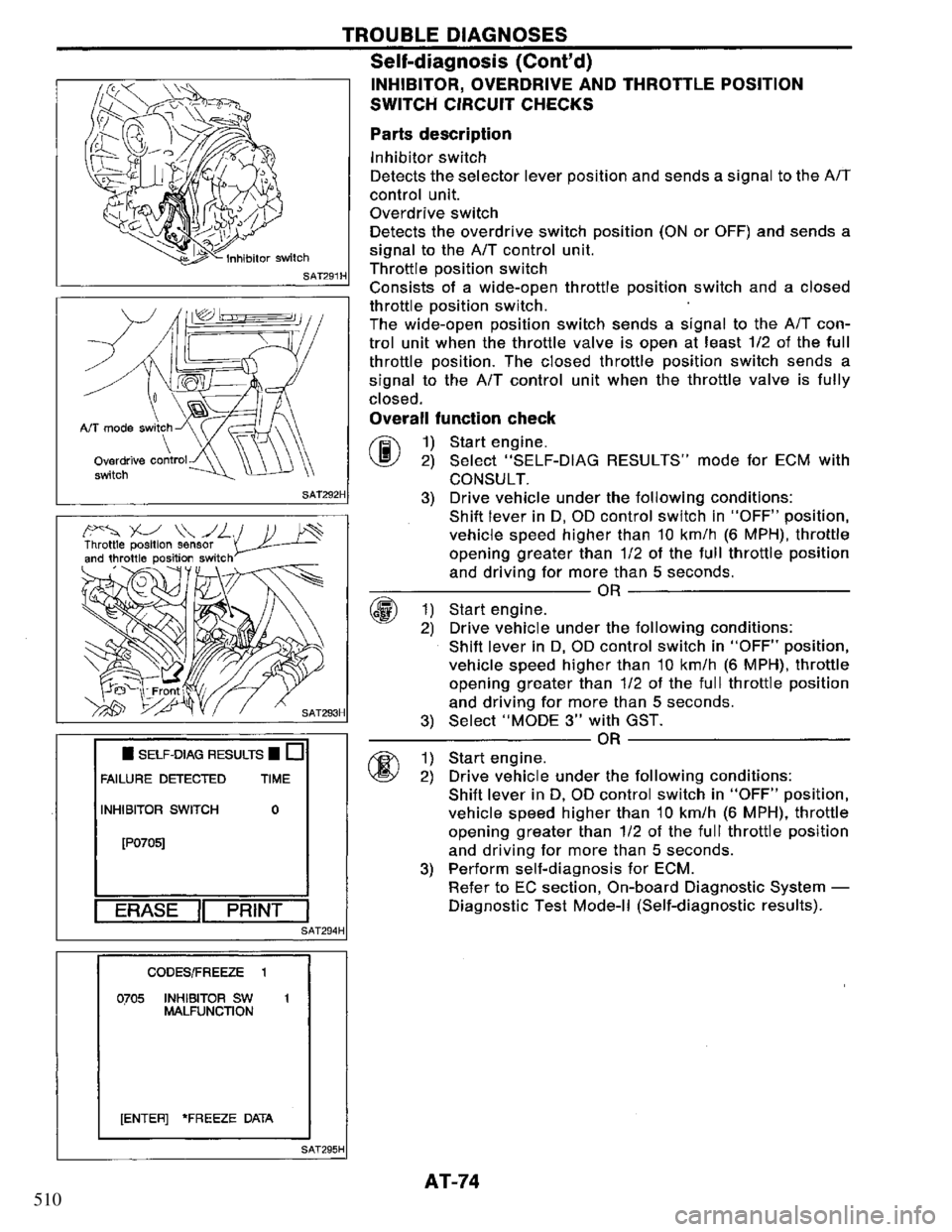 NISSAN PRIMERA 1995  Service Manual PDF 510 