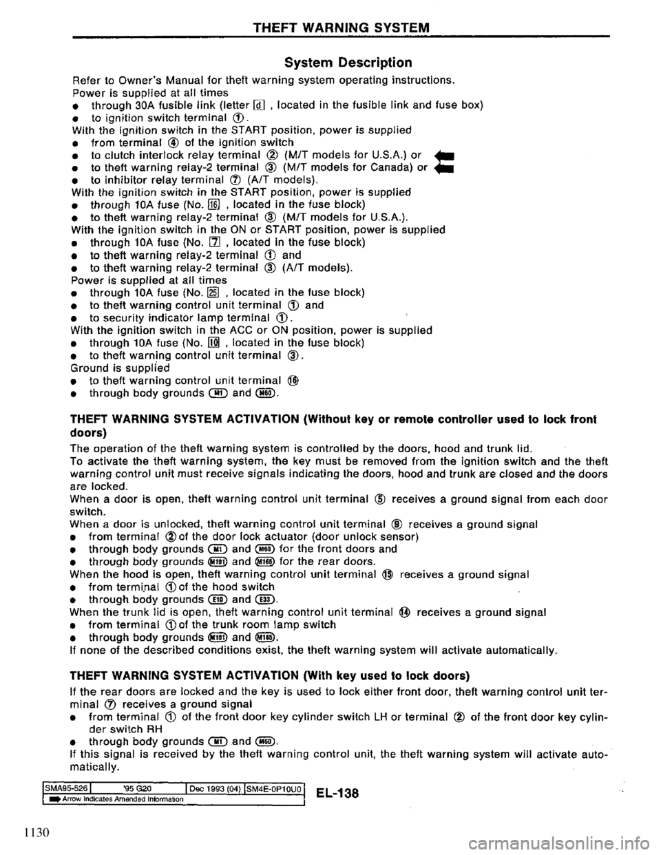 NISSAN PRIMERA 1995 Service Repair Manual 1130 NISSAN PRIMERA 1995 Service Repair Manual 1130