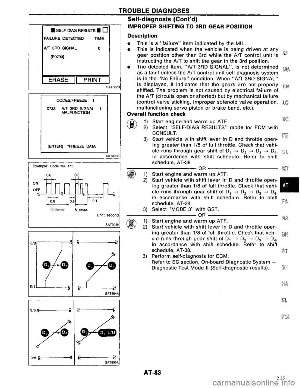 NISSAN PRIMERA 1995 Service Manual Online 519 NISSAN PRIMERA 1995 Service Manual Online 519