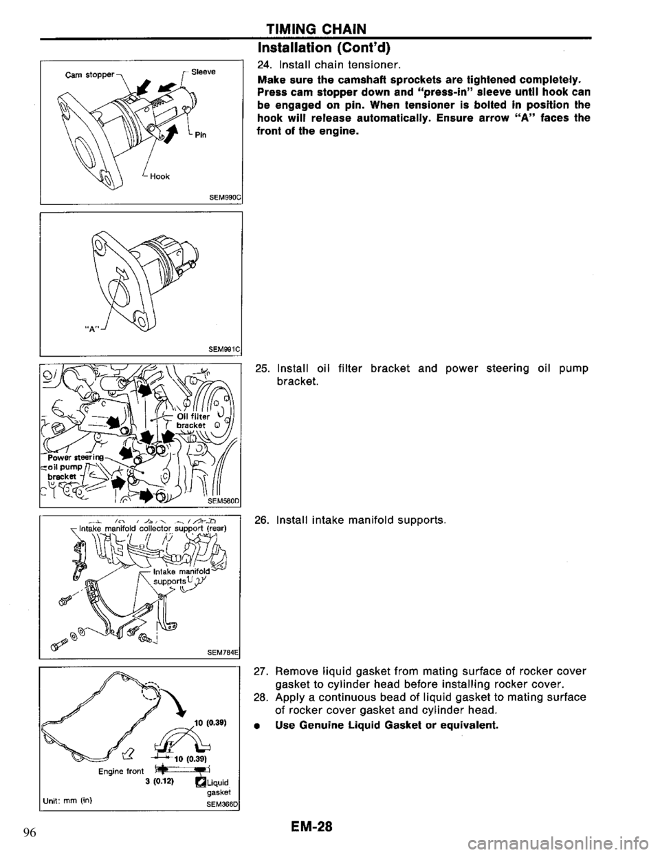 NISSAN PRIMERA 1995  Service Repair Manual 96 