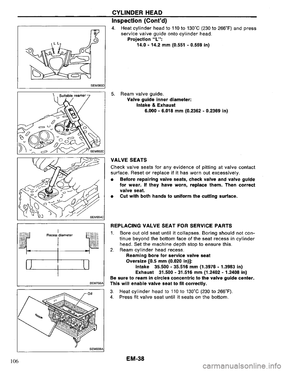 NISSAN PRIMERA 1995  Service Repair Manual 106 