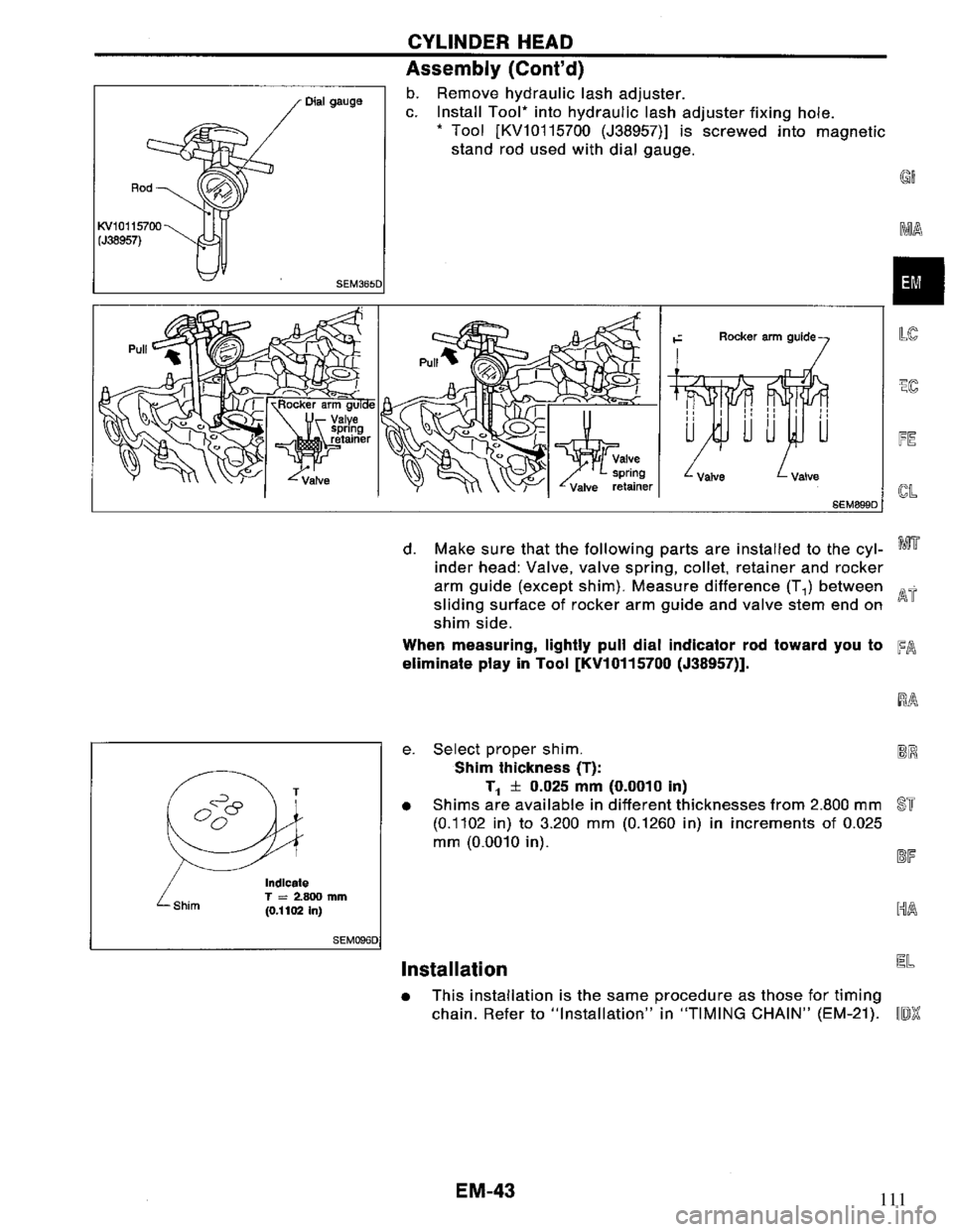 NISSAN PRIMERA 1995  Service Repair Manual 111 