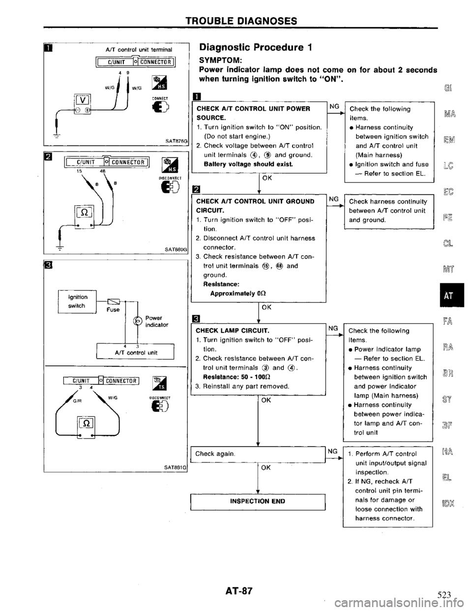 NISSAN PRIMERA 1995 Service Manual Online 523 NISSAN PRIMERA 1995 Service Manual Online 523