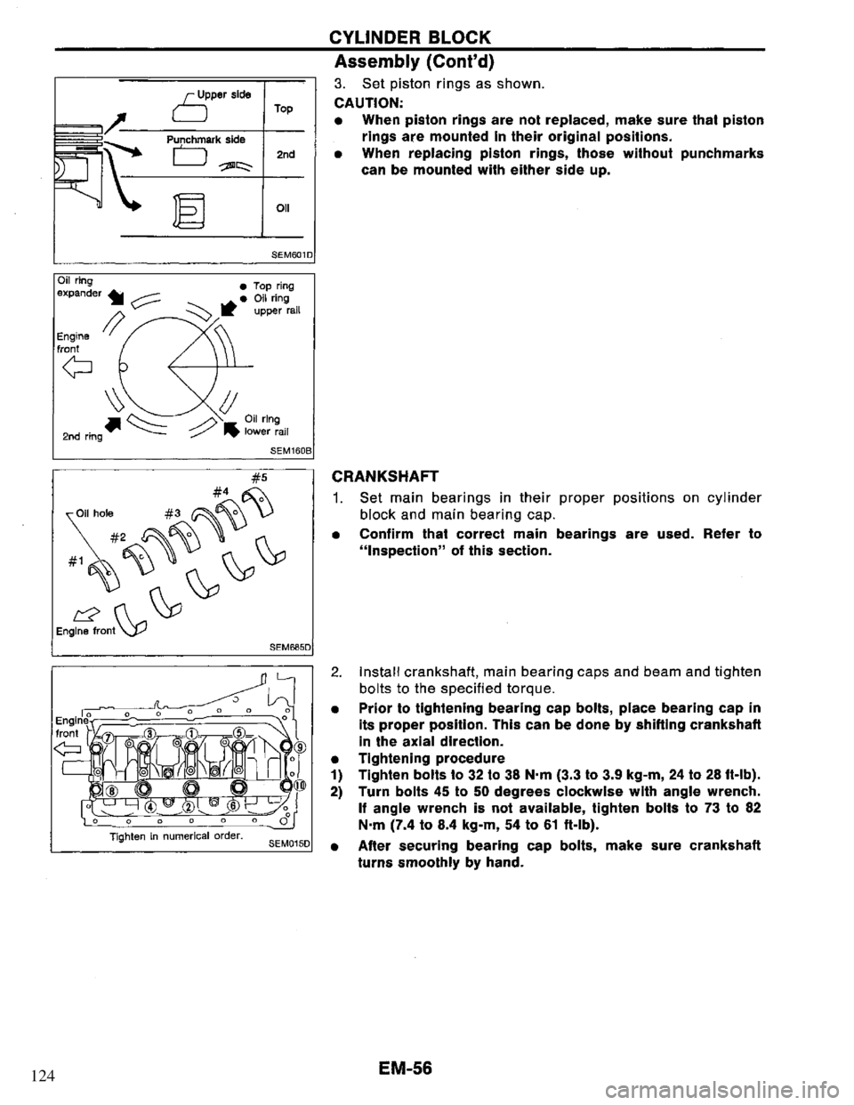 NISSAN PRIMERA 1995  Service Repair Manual 124 