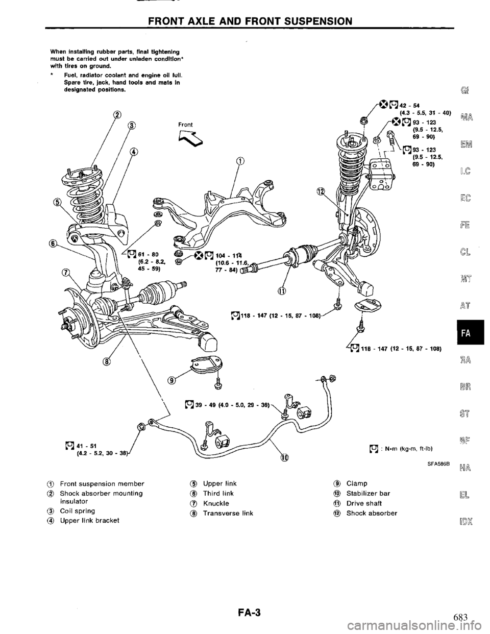 NISSAN PRIMERA 1995 Service Repair Manual 683 NISSAN PRIMERA 1995 Service Repair Manual 683