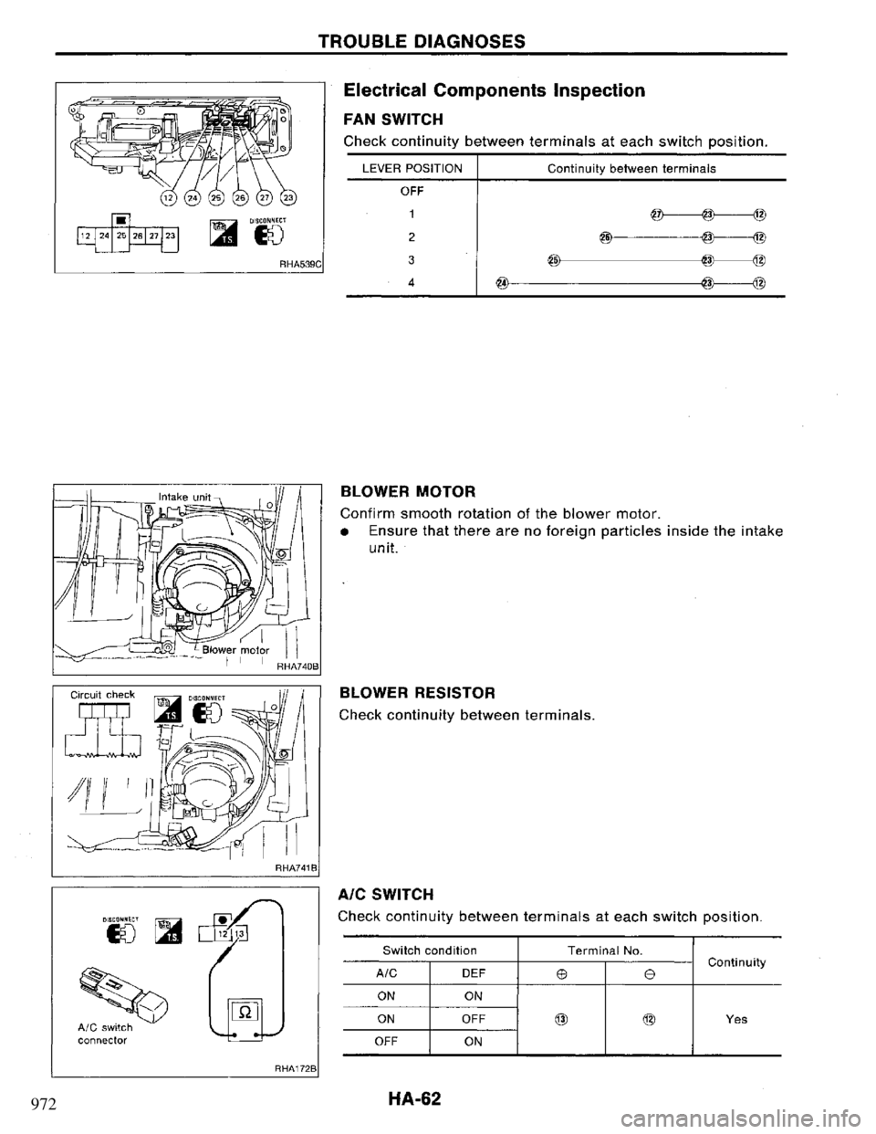NISSAN PRIMERA 1994 Service Repair Manual 972 NISSAN PRIMERA 1994 Service Repair Manual 972