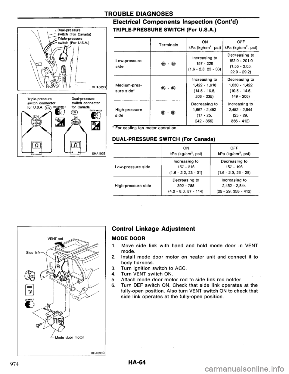 NISSAN PRIMERA 1994 Service Repair Manual 974 NISSAN PRIMERA 1994 Service Repair Manual 974
