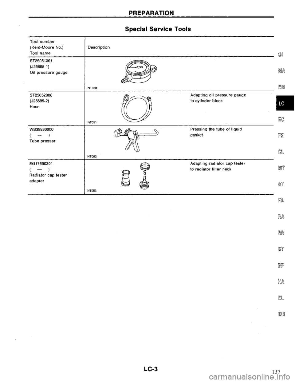 NISSAN PRIMERA 1994 Service Repair Manual 137 NISSAN PRIMERA 1994 Service Repair Manual 137