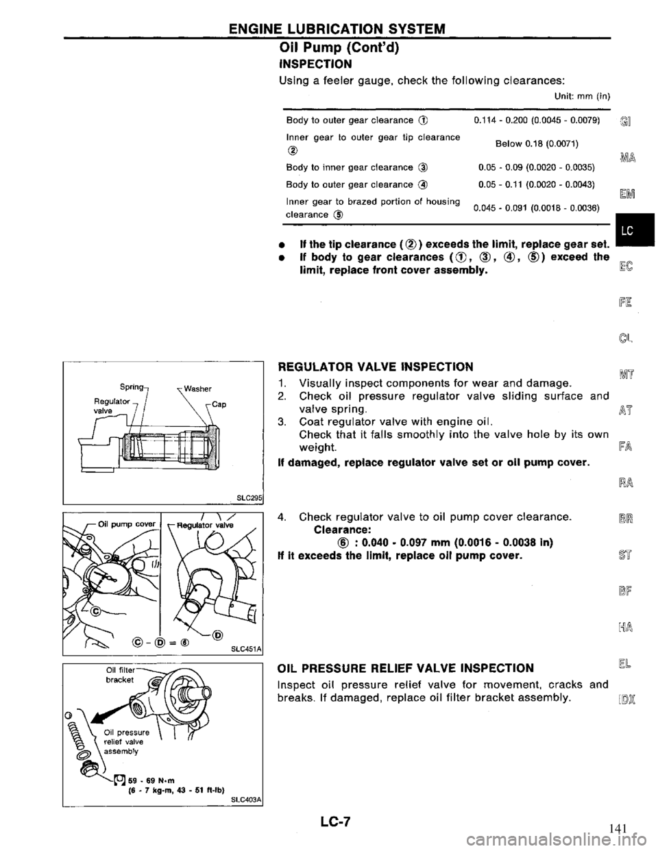 NISSAN PRIMERA 1994 Service Repair Manual 141 NISSAN PRIMERA 1994 Service Repair Manual 141