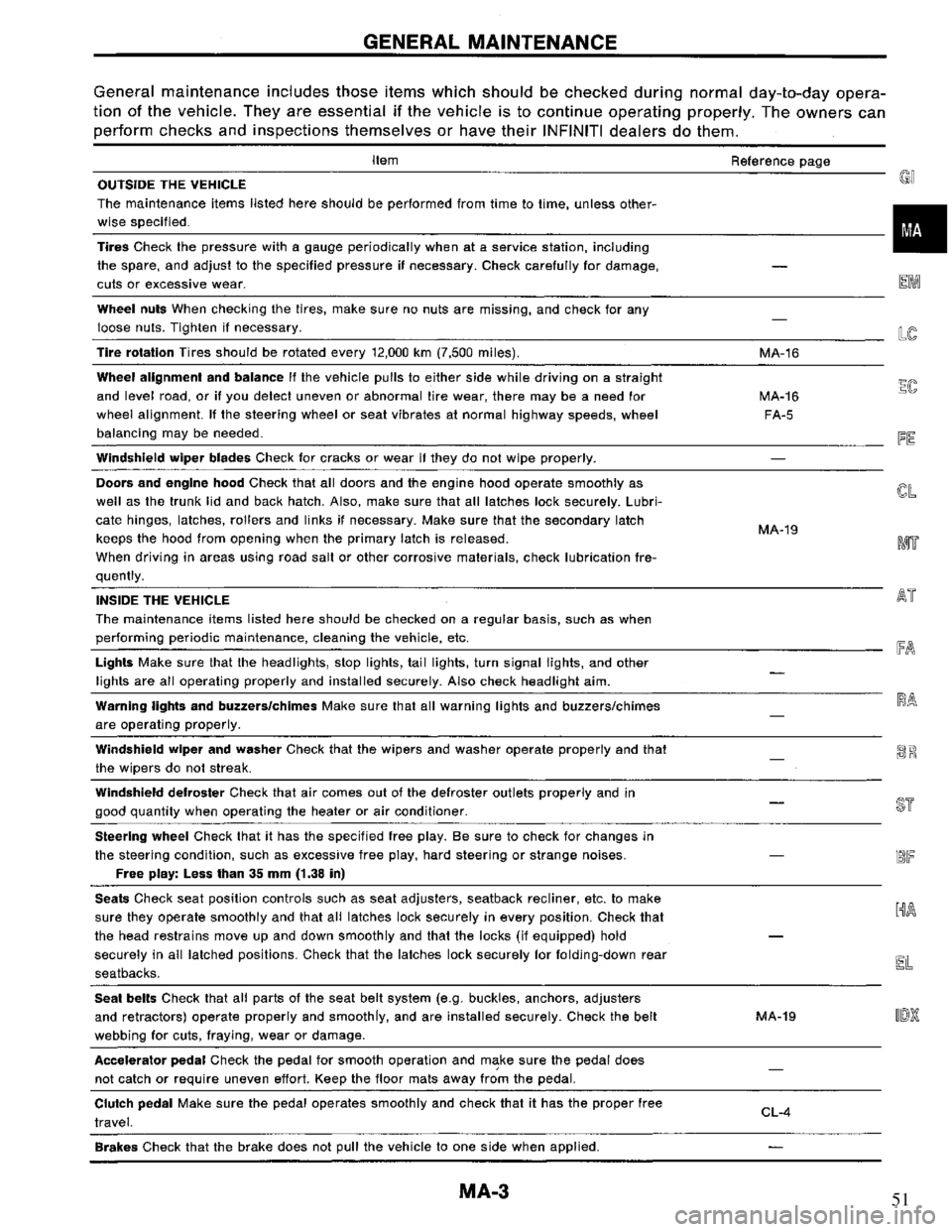 NISSAN PRIMERA 1994 Service Repair Manual 51 NISSAN PRIMERA 1994 Service Repair Manual 51