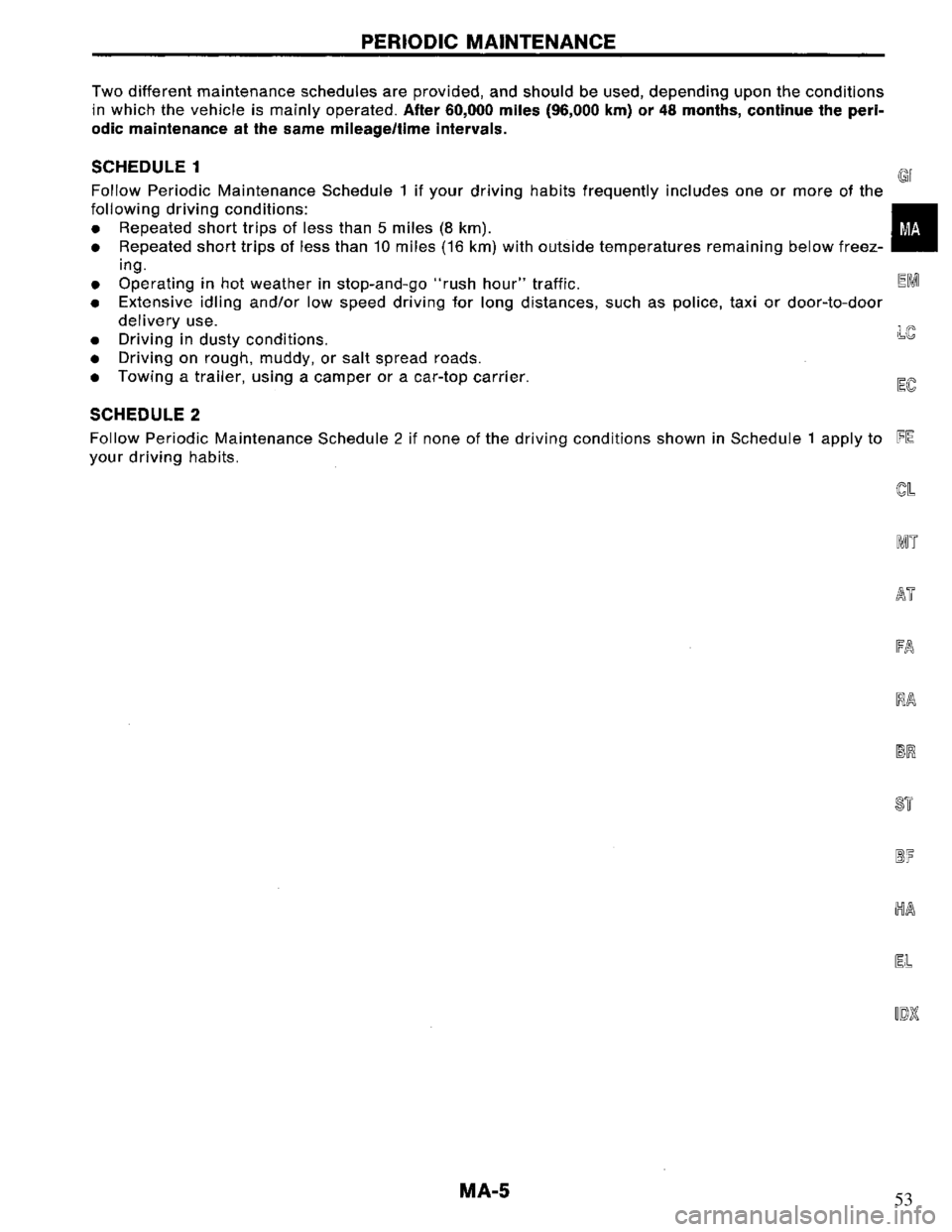 NISSAN PRIMERA 1994 Service Repair Manual 53 NISSAN PRIMERA 1994 Service Repair Manual 53
