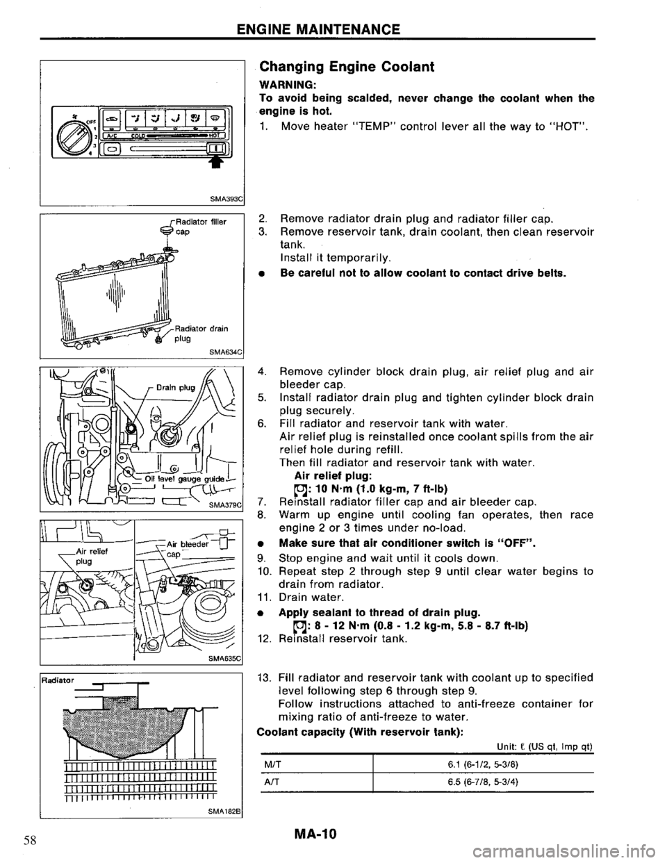 NISSAN PRIMERA 1994 Service Repair Manual 58 NISSAN PRIMERA 1994 Service Repair Manual 58