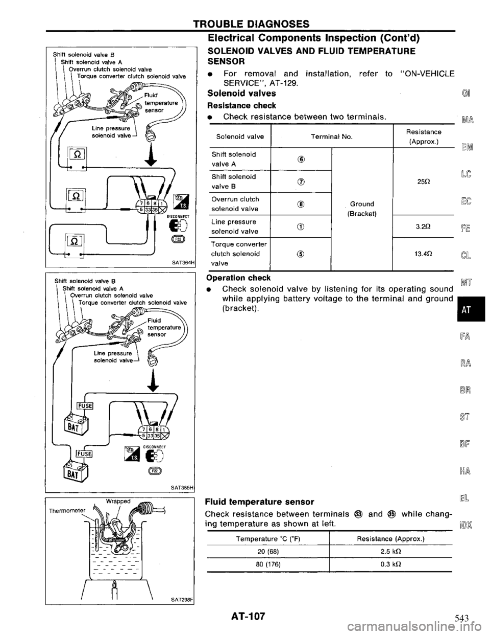 NISSAN PRIMERA 1994 Service Repair Manual 543 NISSAN PRIMERA 1994 Service Repair Manual 543