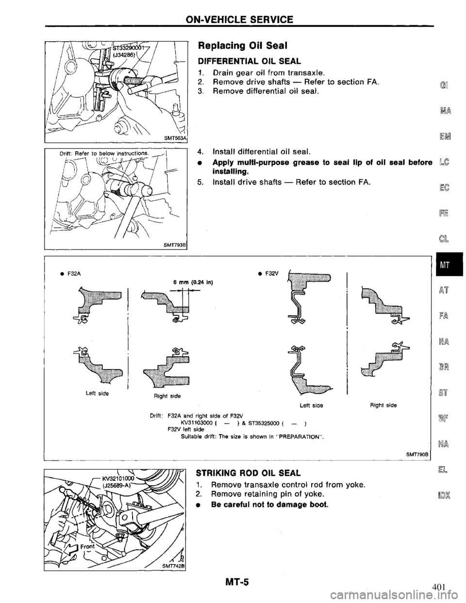NISSAN PRIMERA 1994 Service Repair Manual 401 NISSAN PRIMERA 1994 Service Repair Manual 401