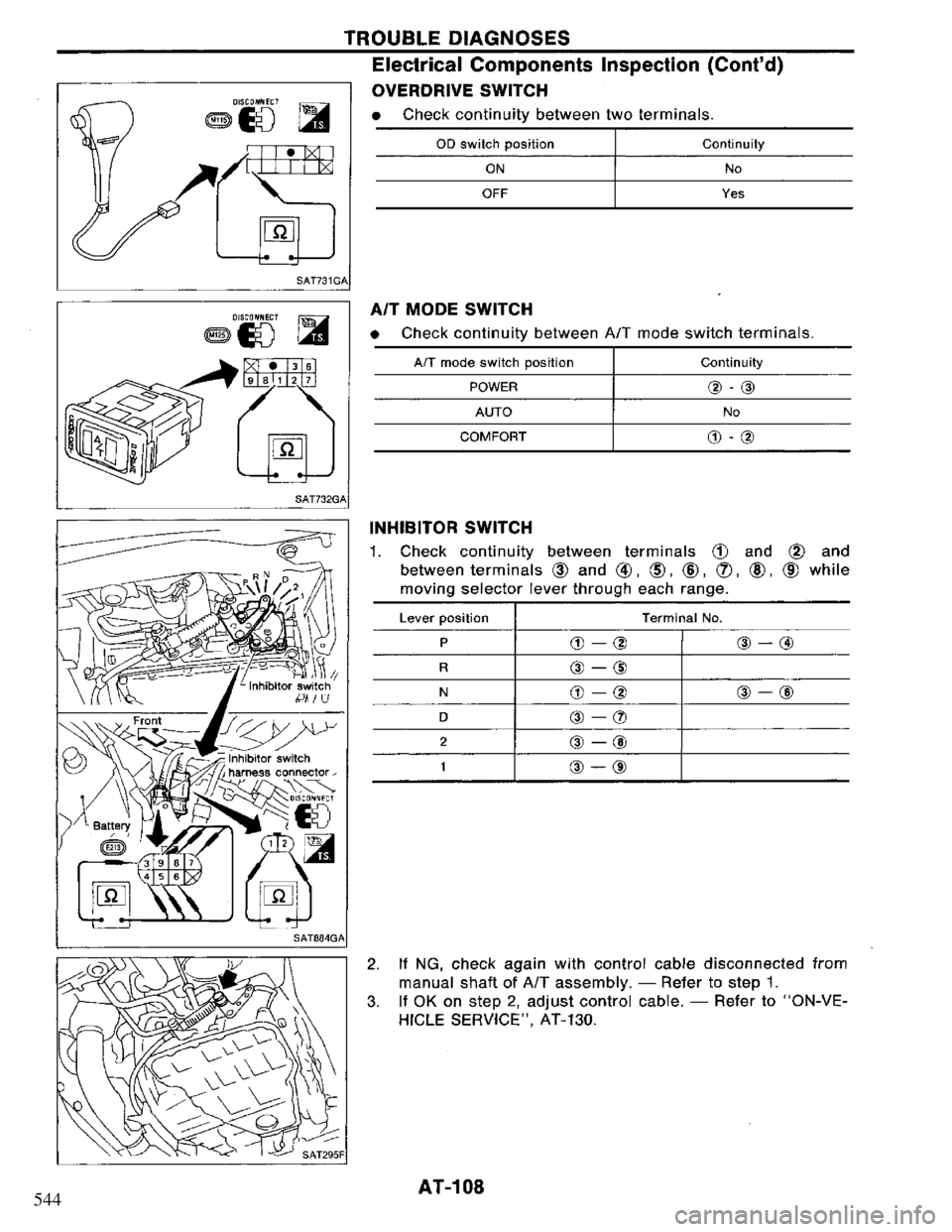 NISSAN PRIMERA 1994 Service Repair Manual 544 NISSAN PRIMERA 1994 Service Repair Manual 544