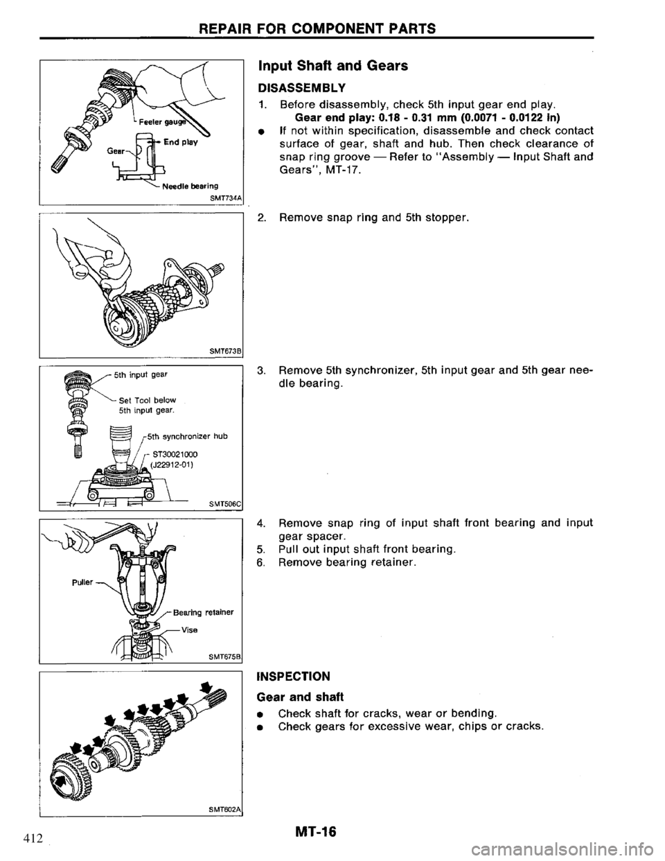 NISSAN PRIMERA 1994 Service Repair Manual 412 NISSAN PRIMERA 1994 Service Repair Manual 412