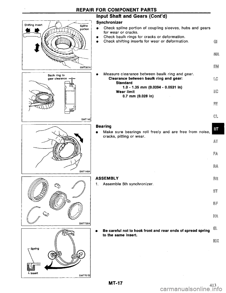 NISSAN PRIMERA 1994 Service Repair Manual 413 NISSAN PRIMERA 1994 Service Repair Manual 413