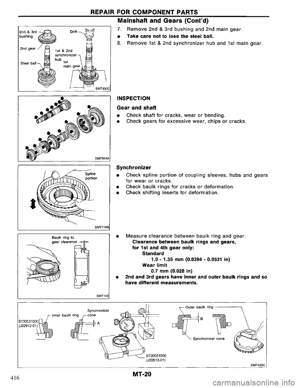 NISSAN PRIMERA 1994 Service Repair Manual 416 NISSAN PRIMERA 1994 Service Repair Manual 416