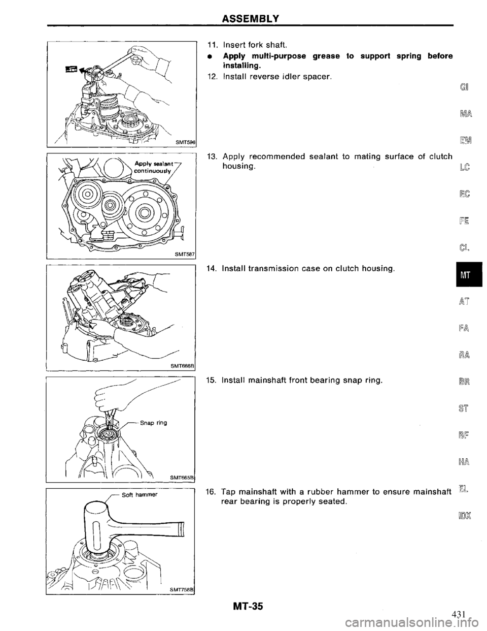 NISSAN PRIMERA 1994 Service Repair Manual 431 NISSAN PRIMERA 1994 Service Repair Manual 431