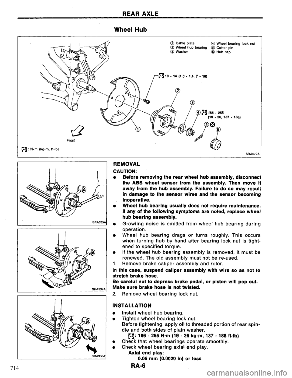 NISSAN PRIMERA 1994 Service Repair Manual 714 NISSAN PRIMERA 1994 Service Repair Manual 714