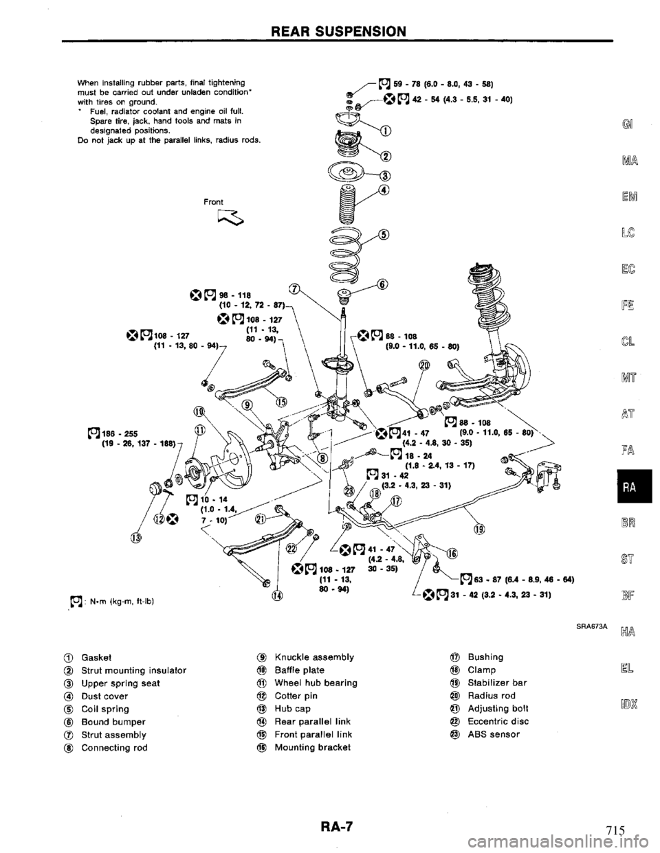 NISSAN PRIMERA 1994 Service Repair Manual 715 NISSAN PRIMERA 1994 Service Repair Manual 715