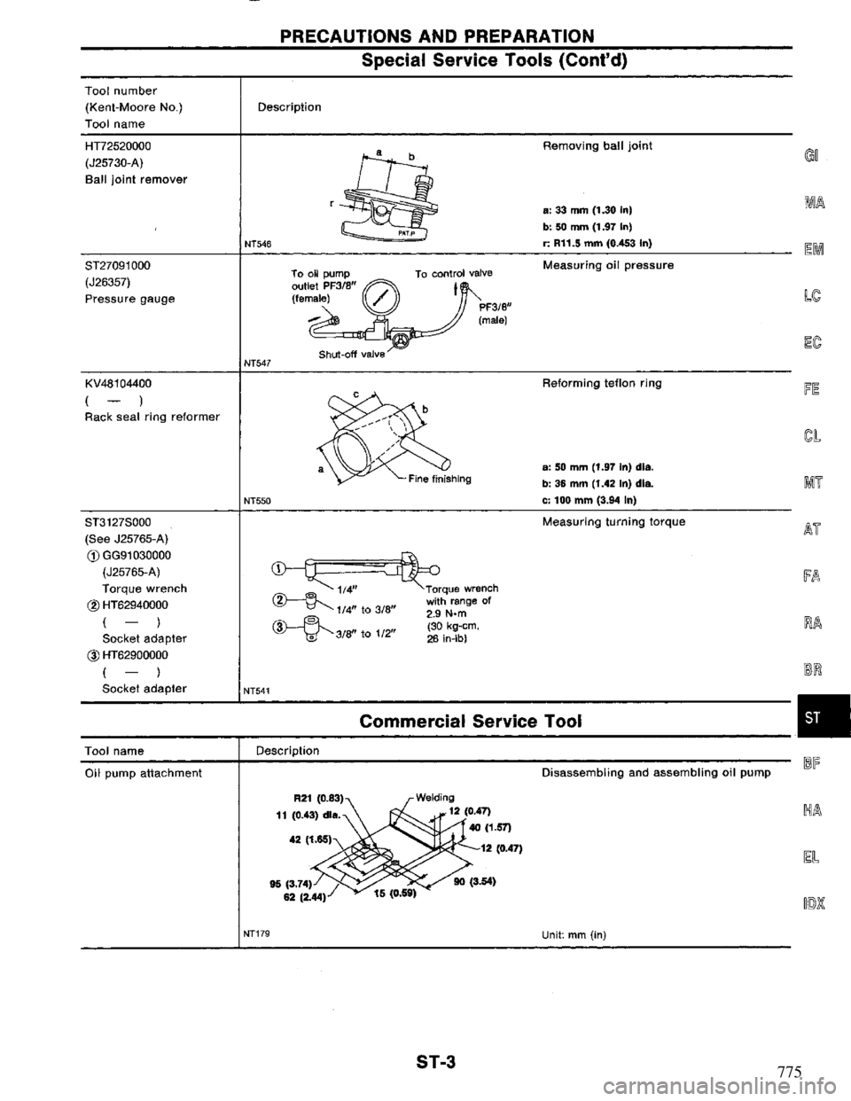 NISSAN PRIMERA 1994 Service Repair Manual 775 NISSAN PRIMERA 1994 Service Repair Manual 775
