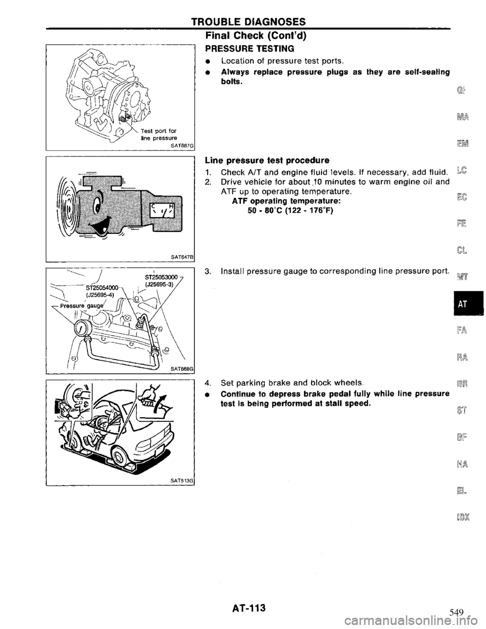 NISSAN PRIMERA 1994 Service Repair Manual 549 NISSAN PRIMERA 1994 Service Repair Manual 549