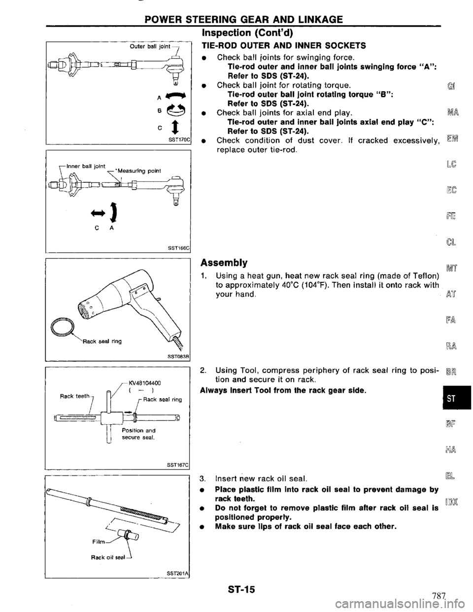NISSAN PRIMERA 1994 Service Repair Manual 787 NISSAN PRIMERA 1994 Service Repair Manual 787