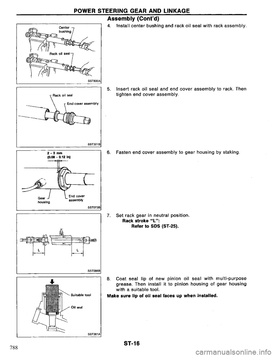 NISSAN PRIMERA 1994 Service Repair Manual 788 NISSAN PRIMERA 1994 Service Repair Manual 788