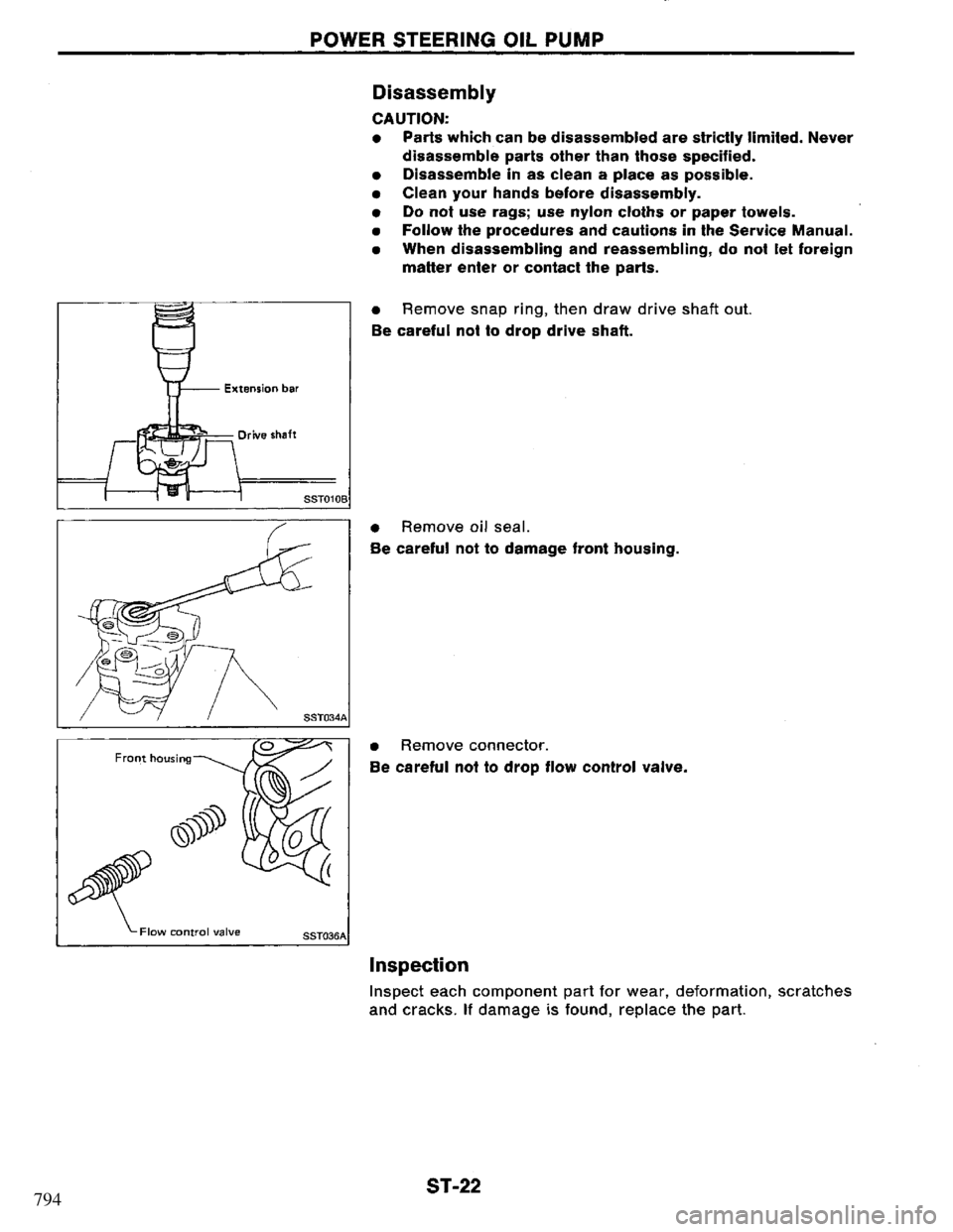 NISSAN PRIMERA 1994  Service Repair Manual 794 