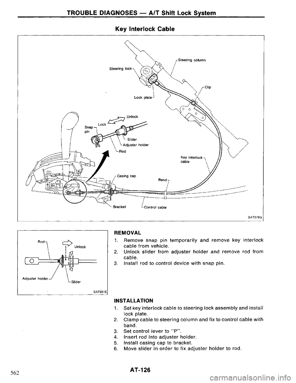 NISSAN PRIMERA 1994 Service Repair Manual 562 NISSAN PRIMERA 1994 Service Repair Manual 562